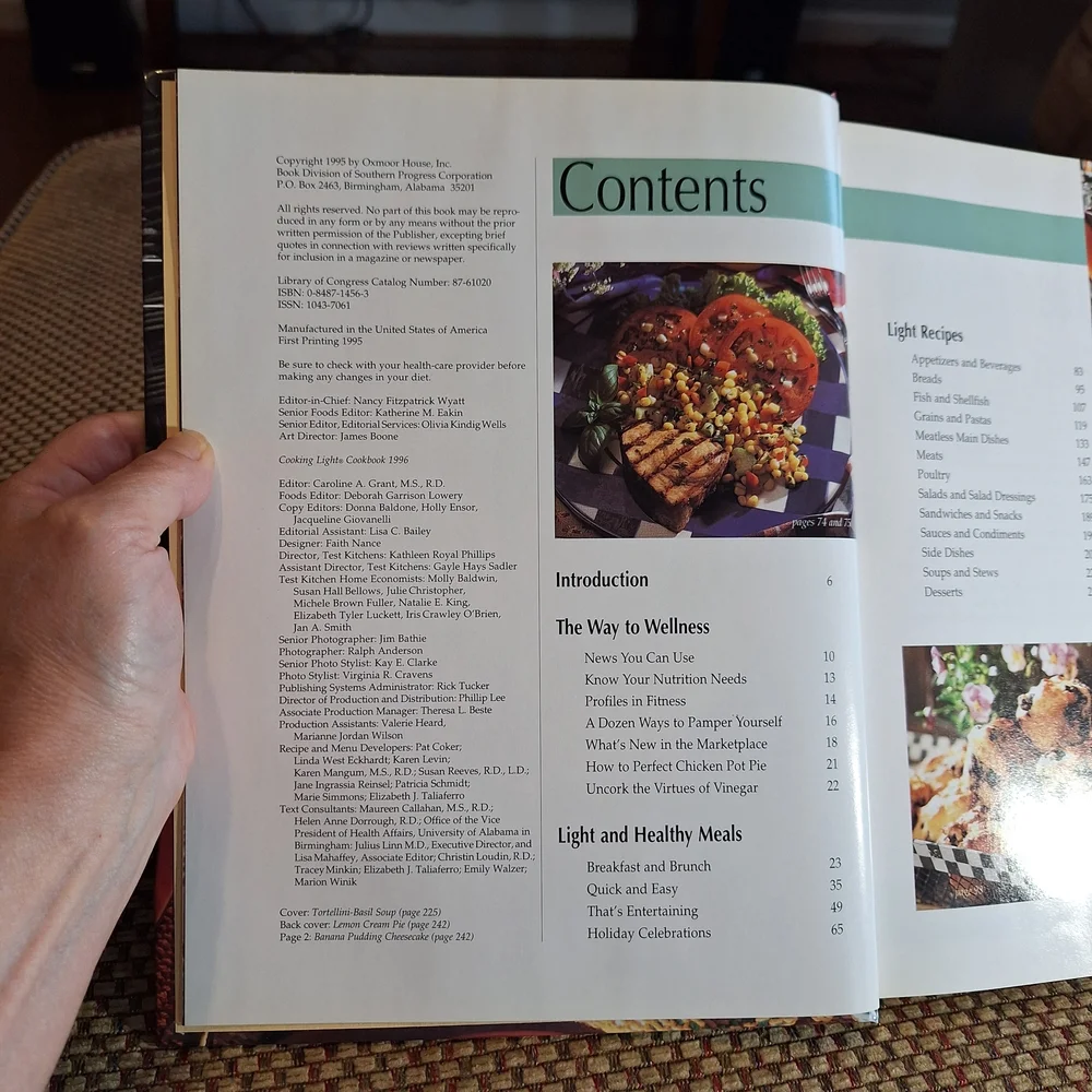 Cooking Light Cookbook 1996 The Way To Wellness